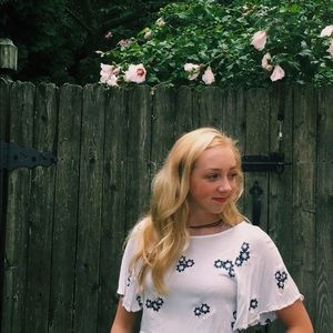 Caution to the Wind white blouse